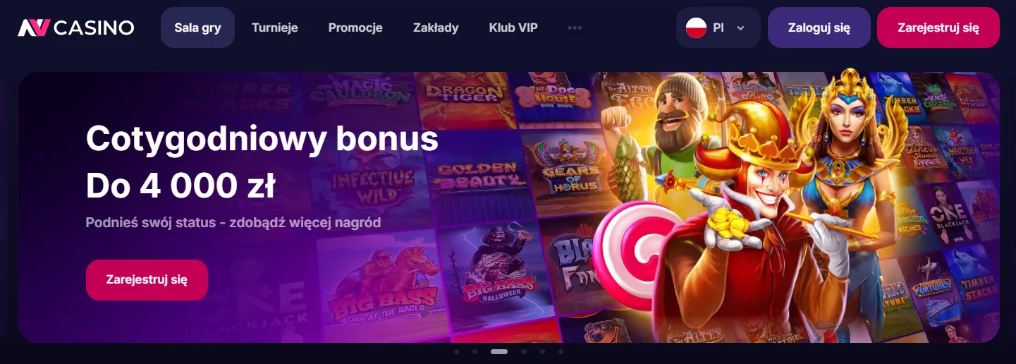 Rejestracja NV Casino krok  1